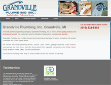 Tablet Screenshot of grandvilleplumbinginc.com